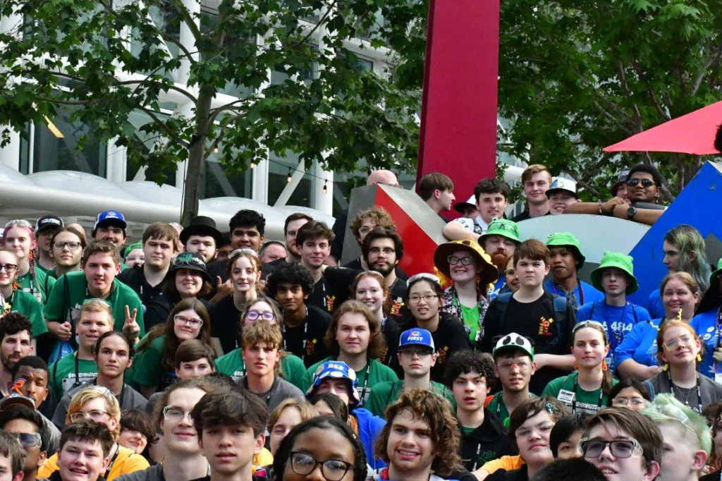 All the Indiana robotics attendees at FIRST Championship